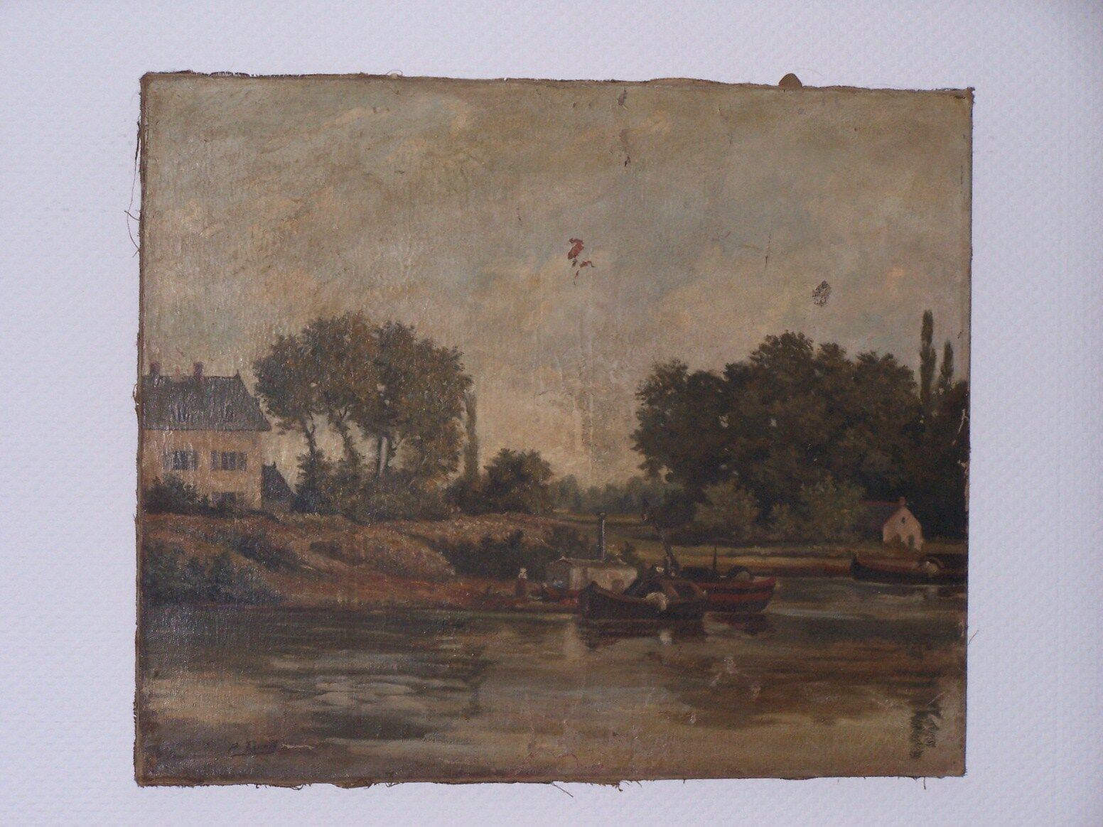 Oil on ancient canvas