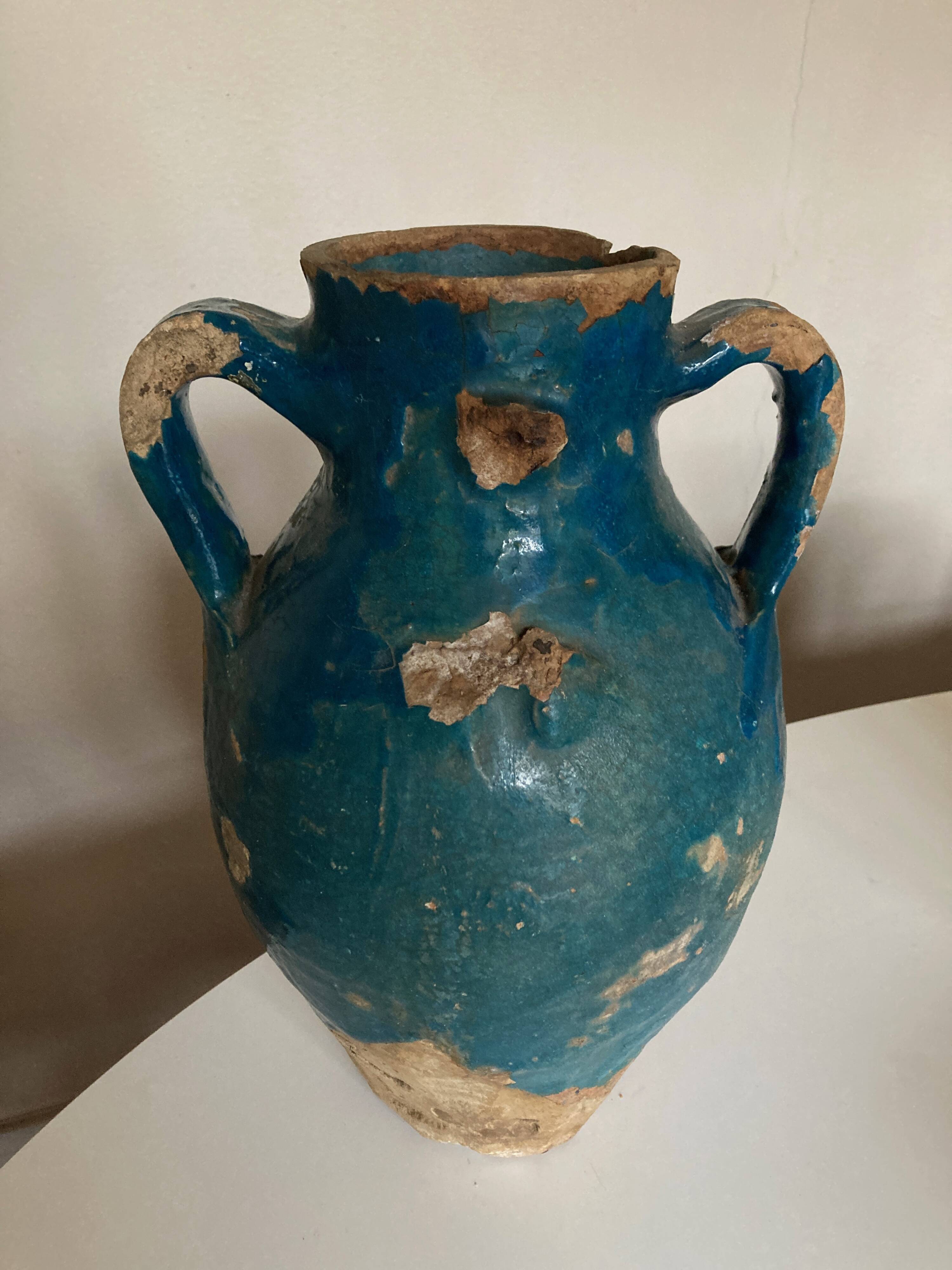 Jar 18th XXXL Persian blue archeology Central Asia Islamic arts