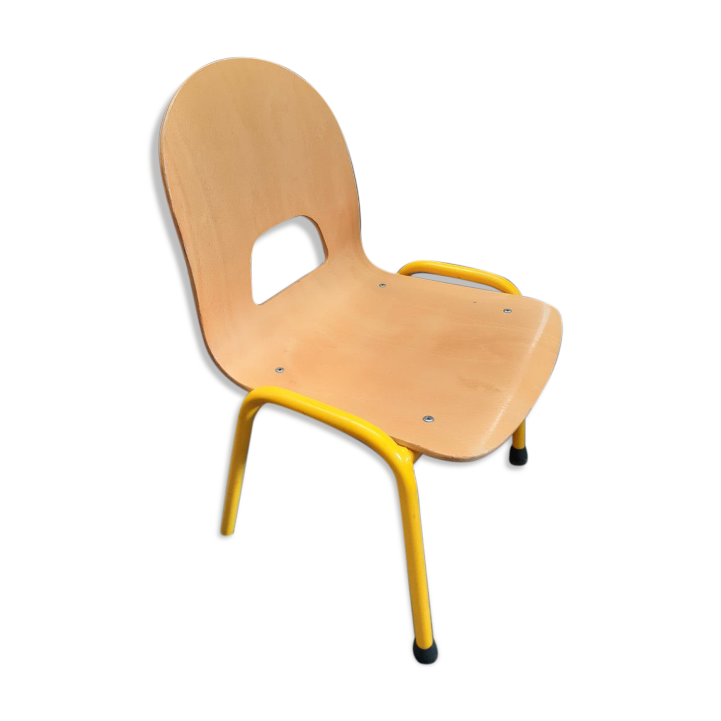 Vintage school children's chair 1970 wood