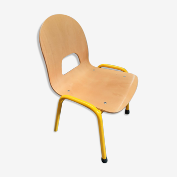 Chaise enfant ecole vintage 1970 bois