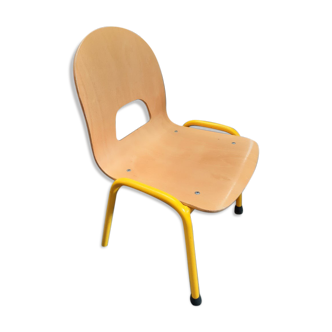 Vintage school children's chair 1970 wood