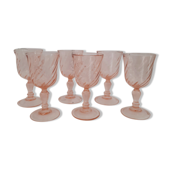 Set of 6 glasses on foot Rosaline