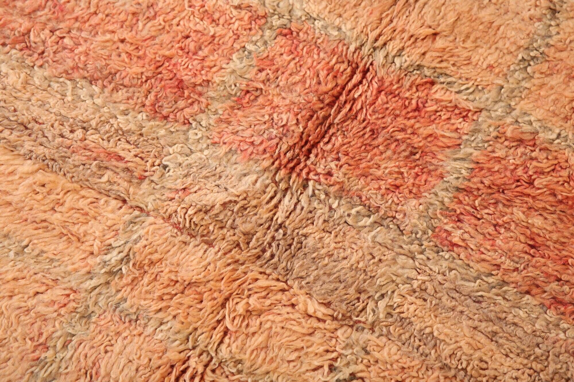Peach Vintage Moroccan Rug 175 x 285 cm, Berber Wool Rug Handmade, Boho Rug