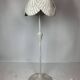 Mid-century French rattan wicker boho floor lamp, 1950s-1960s