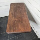 Table de bistrot pieds en fonte dessus en bois massif