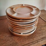 10 assiettes grès du marais