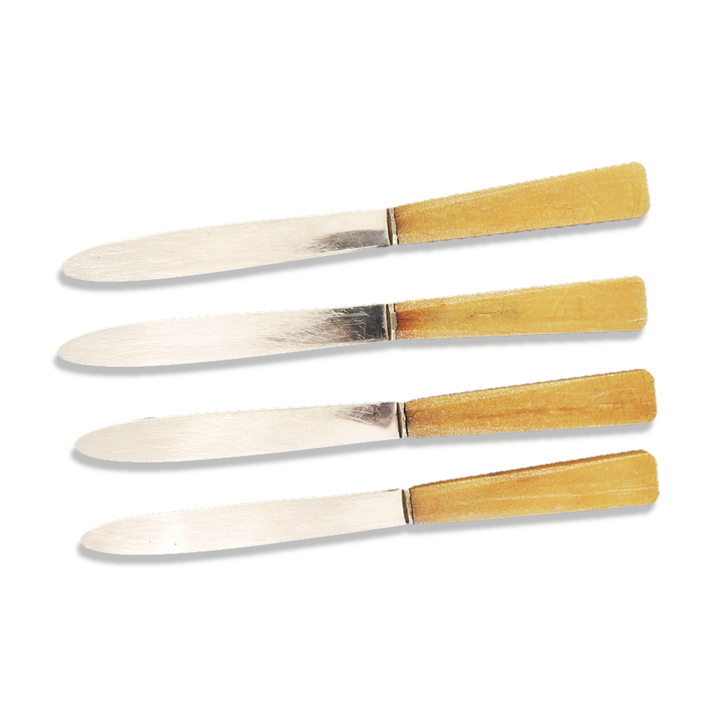 4 Ancient Stainless Table Knives and Bakelite