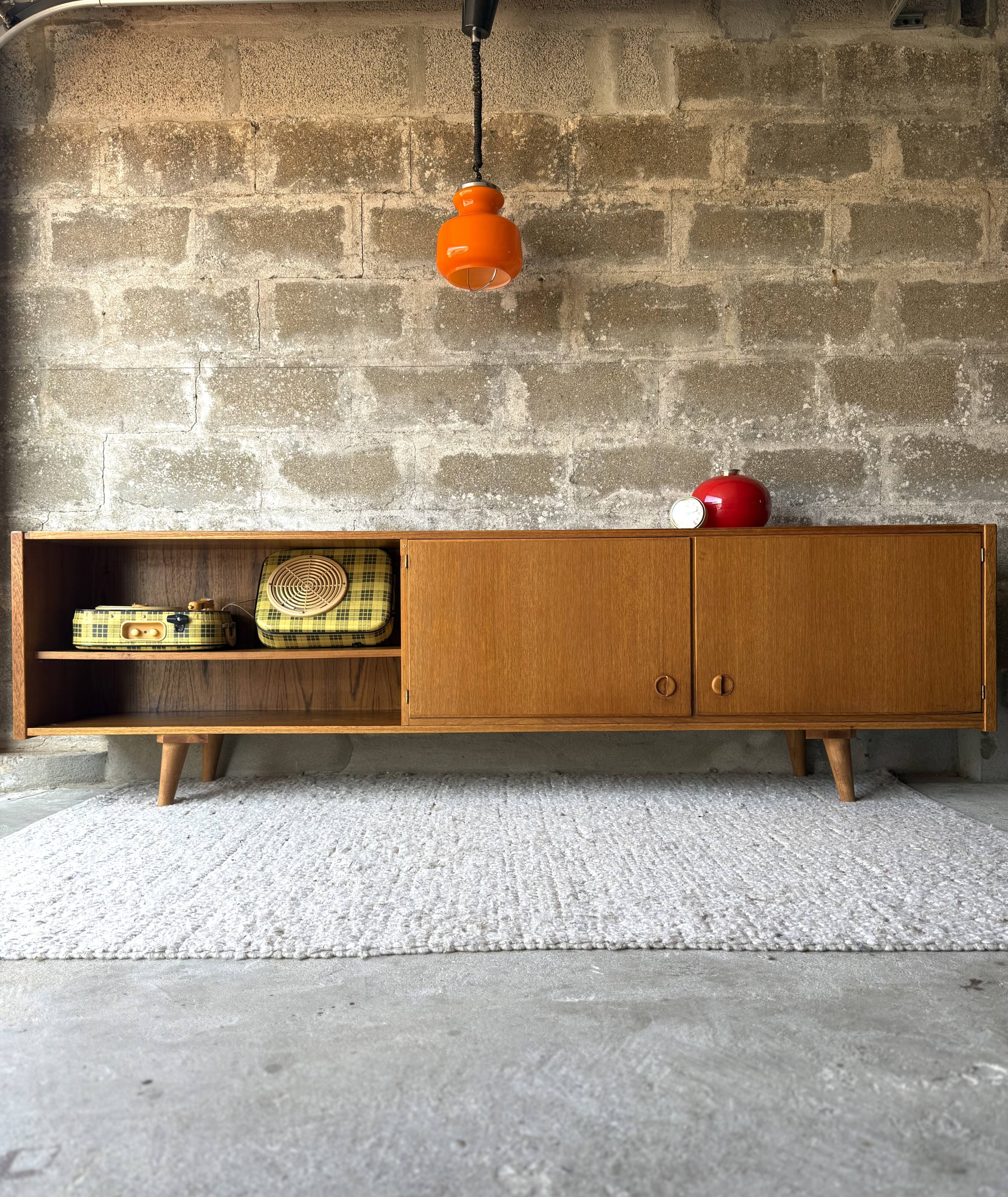 Vintage Scandinavian teak sideboard, 1970.