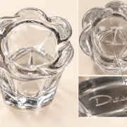 8 Cut Crystal Porto Glasses Daum - Art Nouveau 1900s