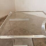 Pair of lucite, plexiglass end tables 1970