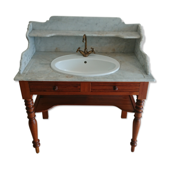 Toilet table on marble with cacker