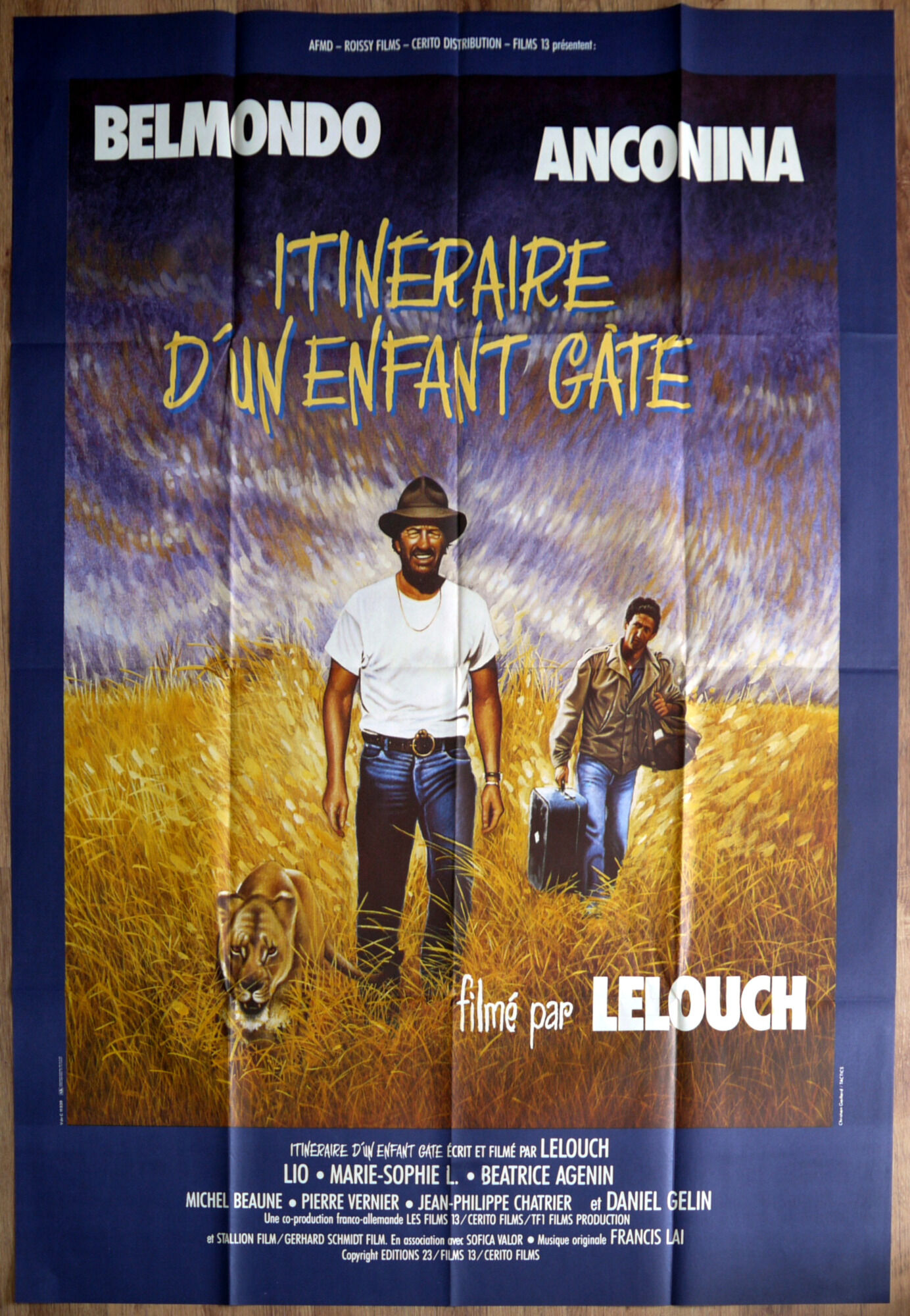 Affiche cinéma originale "Itinéraire d'un enfant gâté" Belmondo, Lelouch