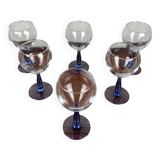 Lot de 6 verre à pied bleu