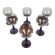 Lot de 6 verre à pied bleu