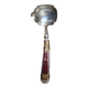 Art Deco silver and porcelain fruit ladle