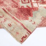 3x9 Red & Cream Vintage Persian Runner Rug, 80x280Cm