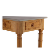 Wooden console table imitating bamboo