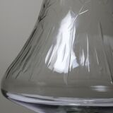 Very large engraved blown glass vase vintage 2000s antique style.