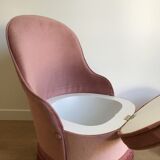 Toad style heater in original pink velvet with trunk