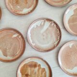 Set of 9 stoneware dessert plates