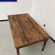Antique farm table from the 1950s, with 3 drawers and turned legs