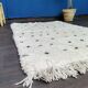 Tapis berbère pois noirs et losange blanc