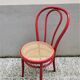 Chaise de salle à manger rouge, années 1980