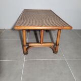 Folding rattan coffee table