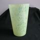 Glass vase or clichy crystal speckled yellow/green