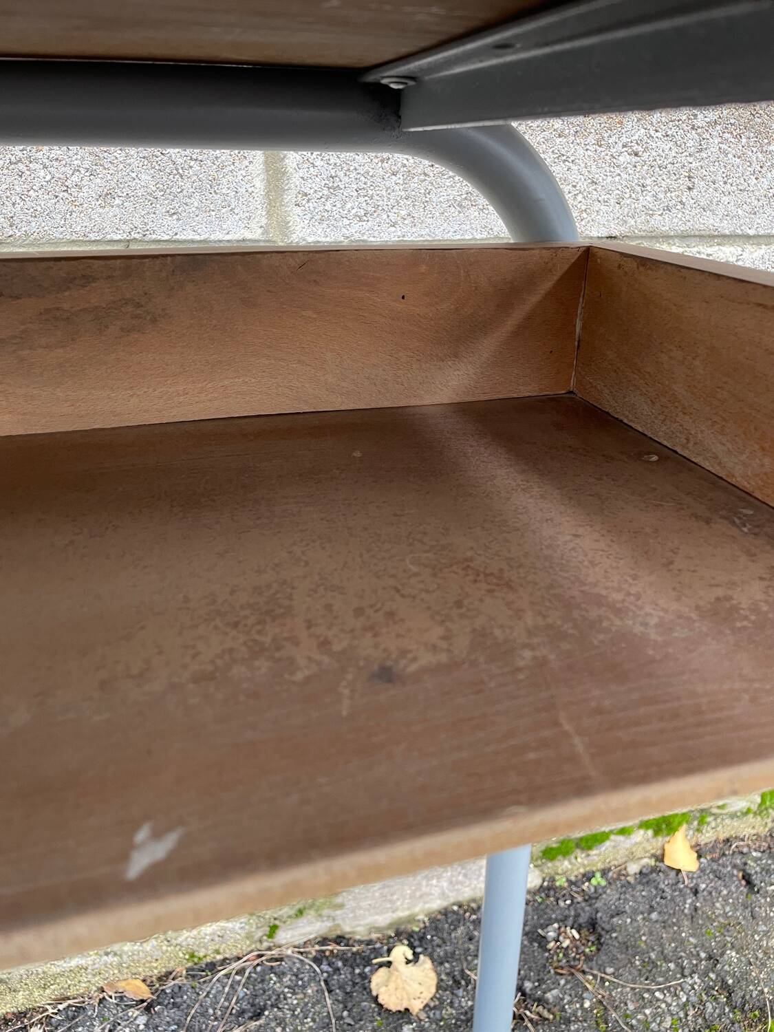 Small school desk and vintage chair