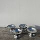 4 stainless steel cups 1970 signed Couzon