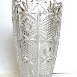 Carved crystal vase