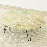 Onyx-marble coffee table, ø 90 cm