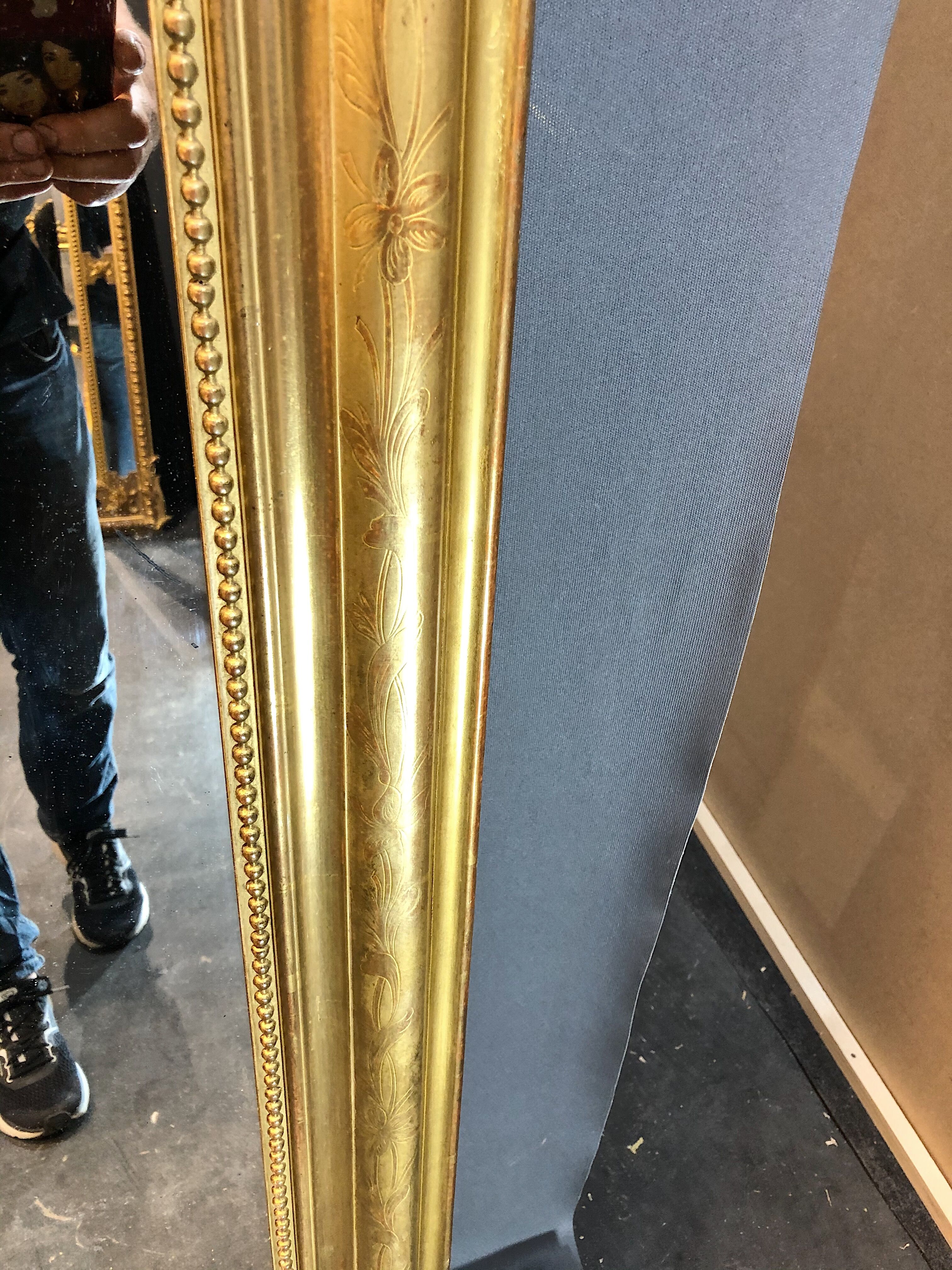 Old mirror 162 x 104 gold leaf gilding