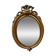 Miroir ovale en bois et stuc doré 19ème