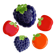 Coupe et coupelles en barbotine fruits