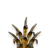 Pair of gilded metal wheat cob sonces