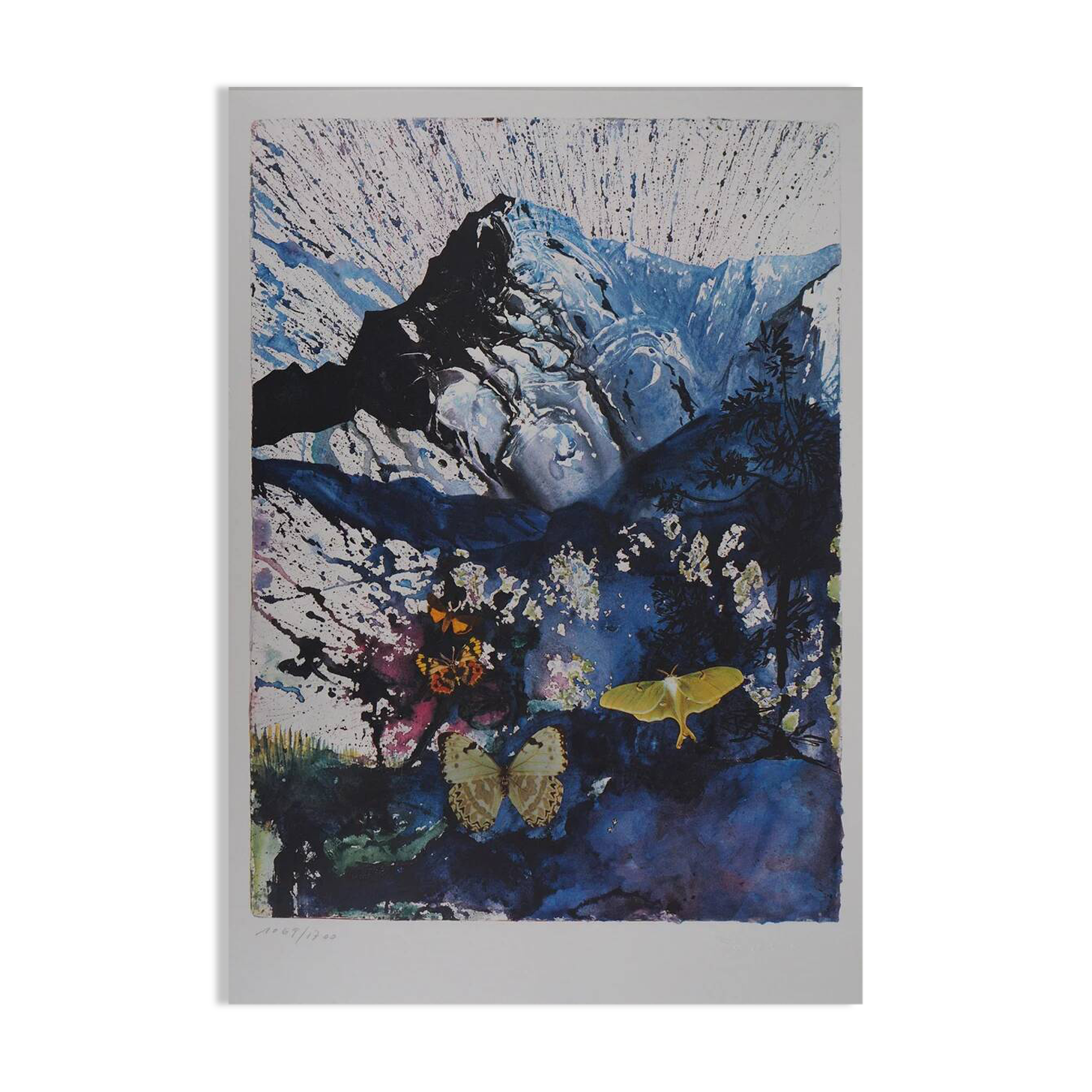 Salvador Dali: The Alps, SNCF (Butterfly Suite small model), original signed lithograph