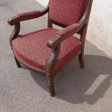 Fauteuil chêne/tissu