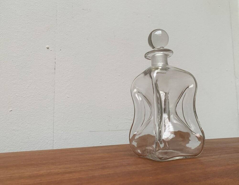 Vintage glass bottle Kluk Kluk Danish from Holmegaard