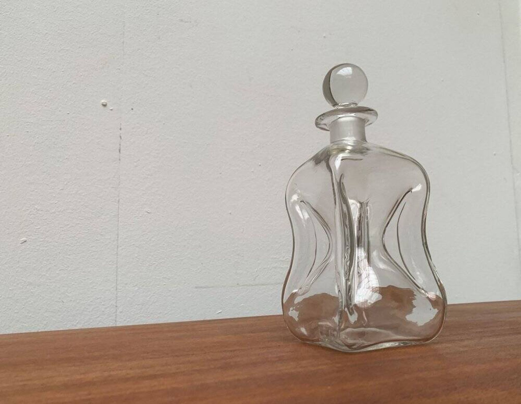 Bouteille vintage en verre Kluk Kluk danoise de Holmegaard
