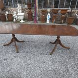 Regency style mahogany dining table with 2 extensions