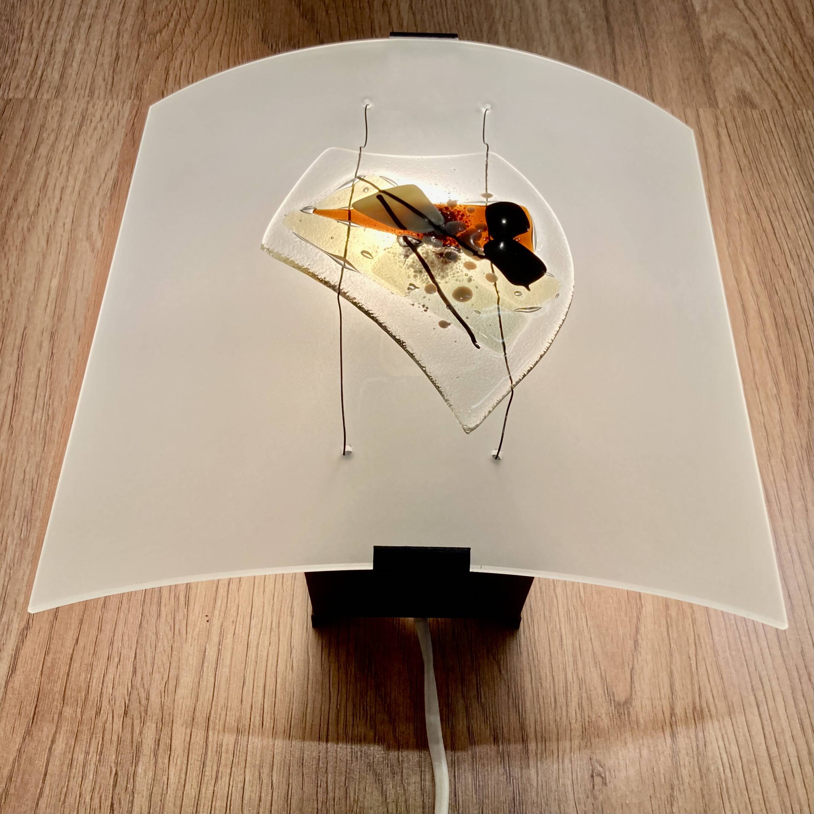 LARGE GLASS WALL LIGHT SCANDINAVIAN DESIGN.