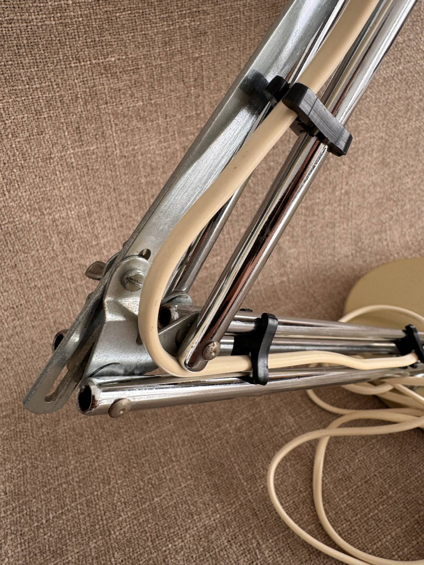 1960s modernist articulated desk lamp in metal