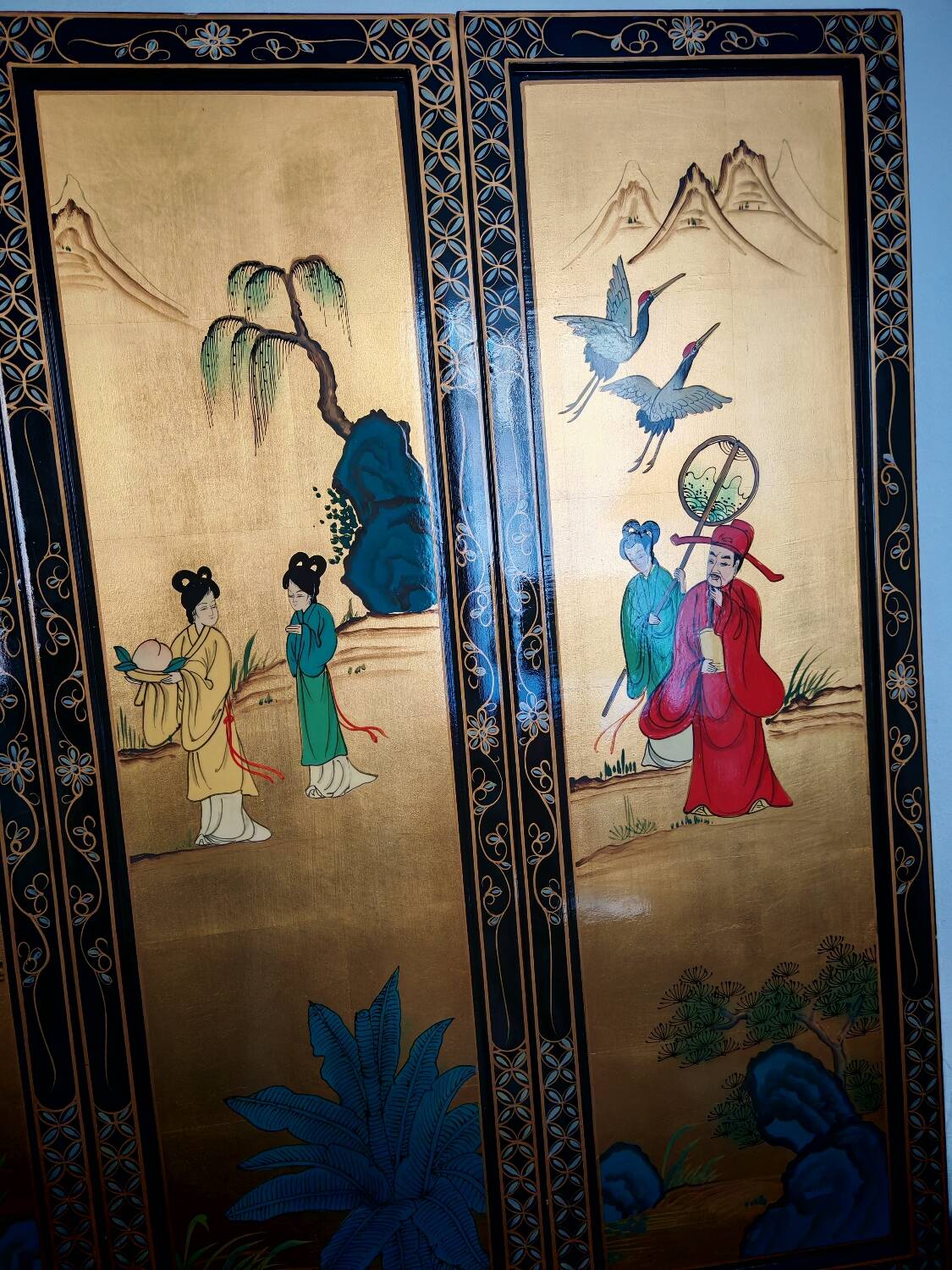 Chinese wooden gilded paintings