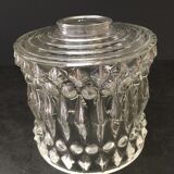 Antique globe in transparent white glass worked