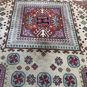 Old hand made square transylvania oriental rug wool 182 x 182