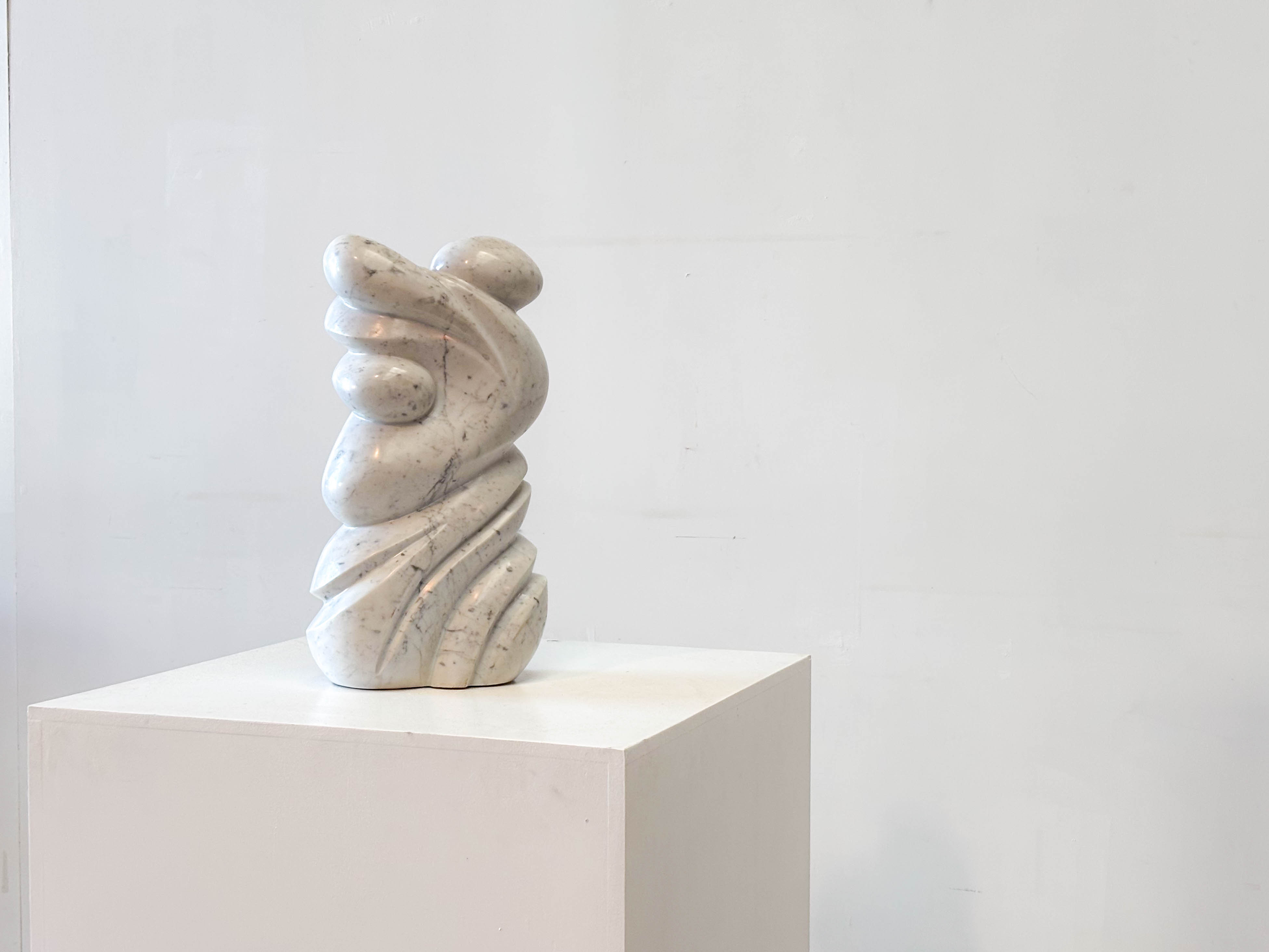 1970s Carrara marble Belgian sculpture