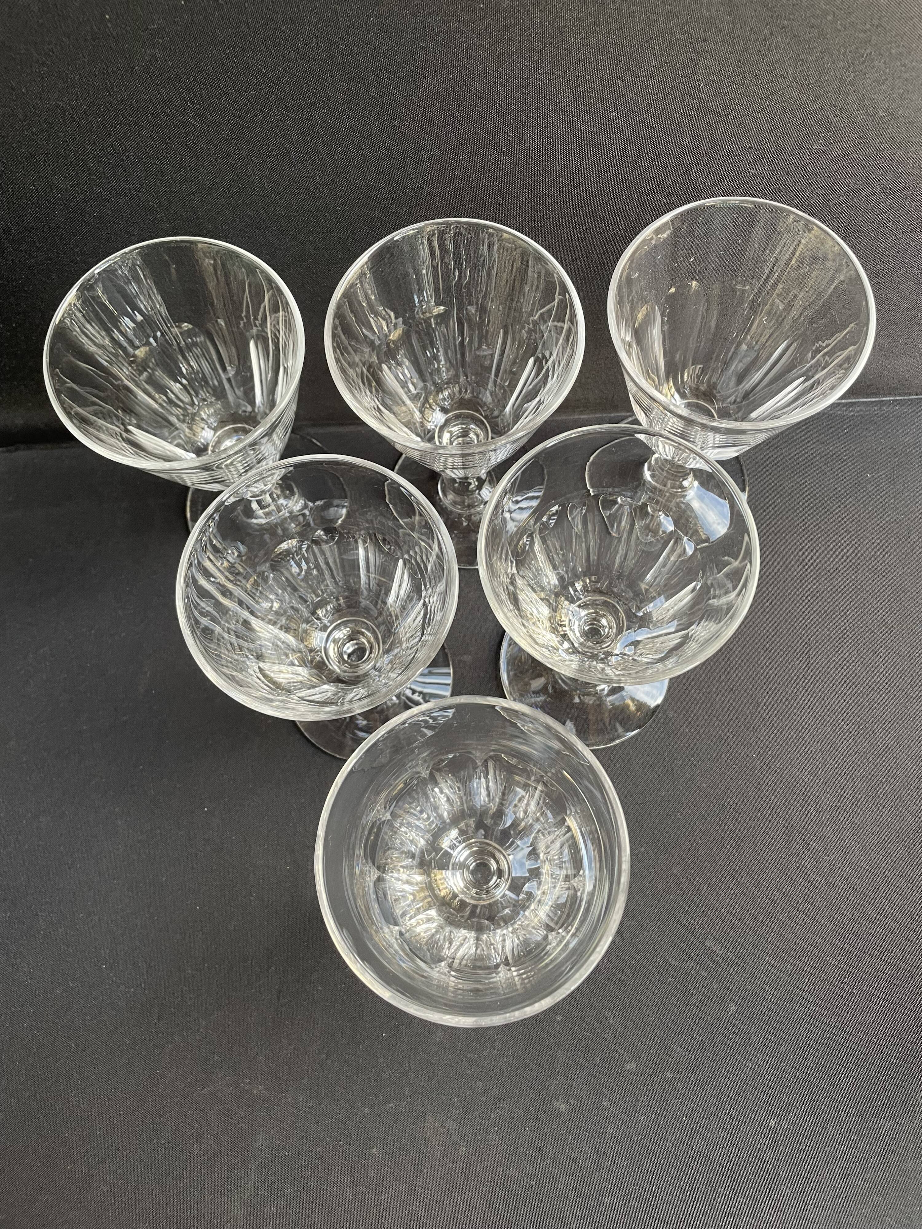 6 Baccarat water glasses
