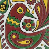 Plate in cloisonnés enamels decorated Acapulco